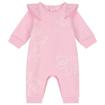Baby Girls Pink Logo Romper